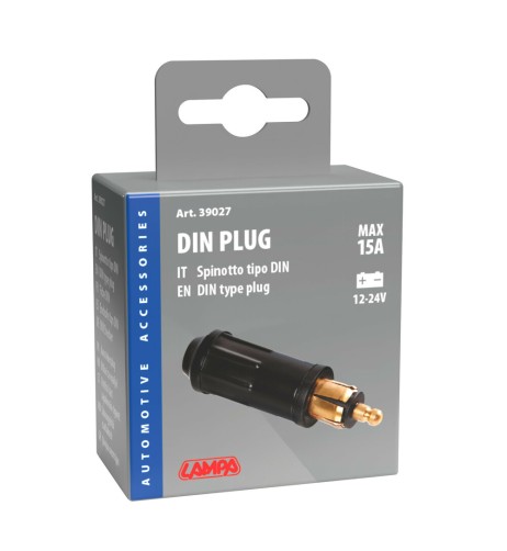 Spinotto DIN da presa accendisigari 12 24V max 15A