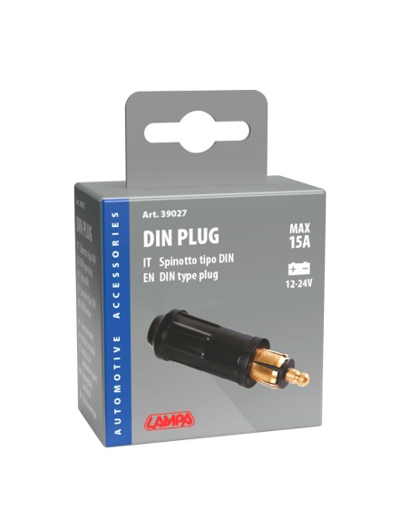 Spinotto DIN da presa accendisigari 12 24V max 15A