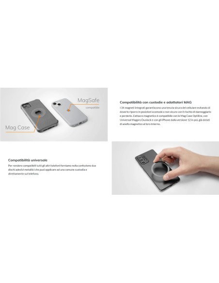 Base adesiva magnetica porta cellulare