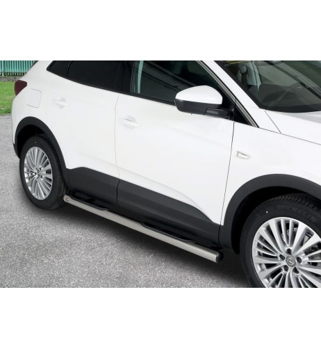 Pedane laterali inox lucido 70mm Opel Grandland X 2017 2024