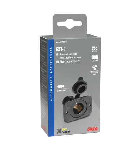 Presa di corrente da incasso impermeabile 12 24V max 20A