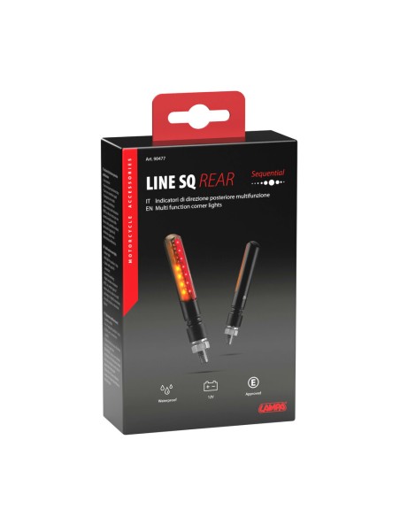 Frecce moto Line SQ Rear a LED sequenziale luce stop posizione