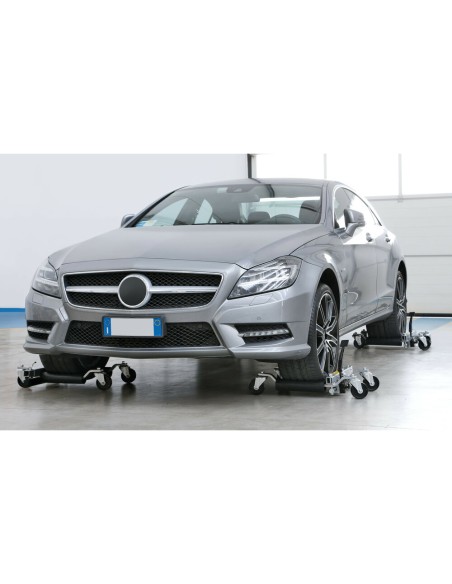 Sollevatore crick idraulico per spostamento veicoli officina 1 600 kg