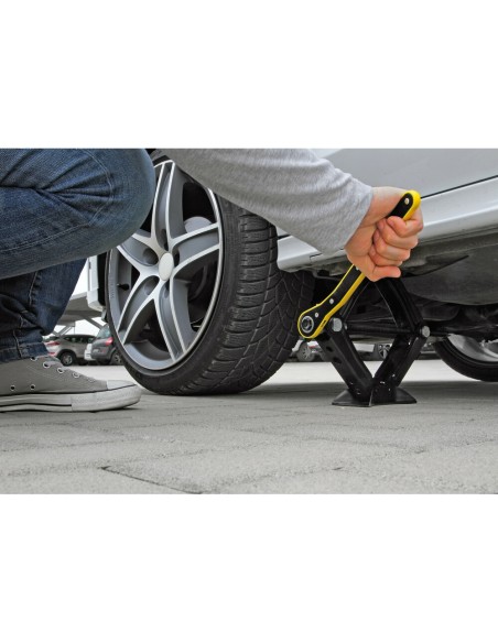 Cric a pantografo con cricchetto 1000 kg omologato