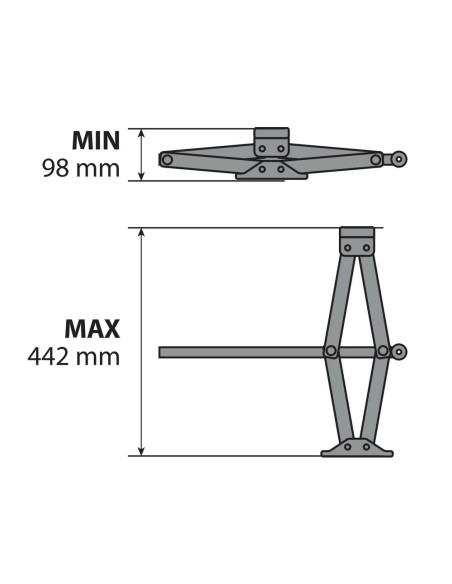 Cric a pantografo 2000 kg omologato