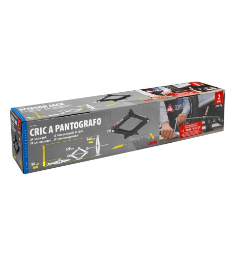 Cric a pantografo 2000 kg omologato