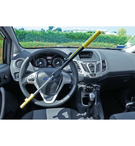 Asta antifurto bloccasterzo a volante con doppia chiave