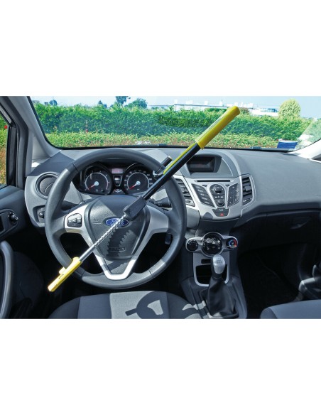 Asta antifurto bloccasterzo a volante con doppia chiave