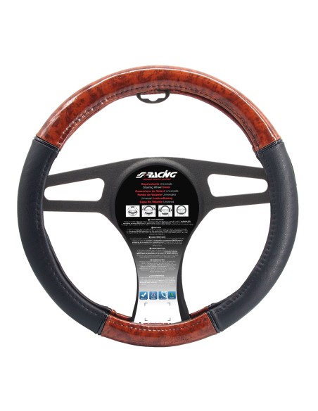 Coprivolante auto diametro 37 39cm Simoni Racing Wood look