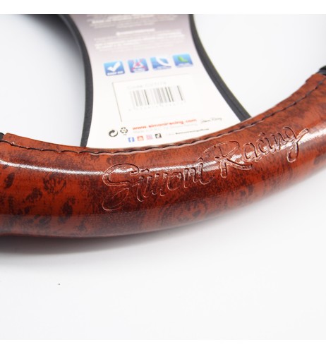 Coprivolante auto diametro 37 39cm Simoni Racing Wood look