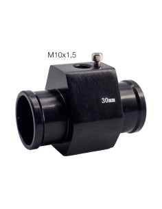Attacco sensore temperatura acqua in alluminio nero anodizzato 30mm