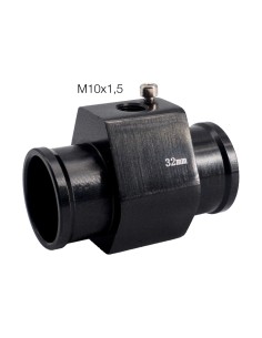 Attacco sensore temperatura acqua in alluminio nero anodizzato 32mm