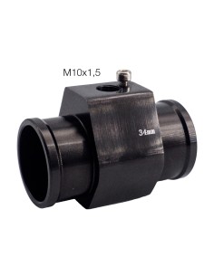Attacco sensore temperatura acqua in alluminio nero anodizzato 34mm