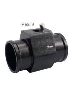 Attacco sensore temperatura acqua in alluminio nero anodizzato 36mm