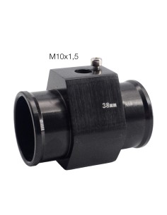 Attacco sensore temperatura acqua in alluminio nero anodizzato 38mm