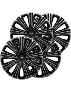 Set copricerchi universali Simoni Racing Rosso Silver Black 15