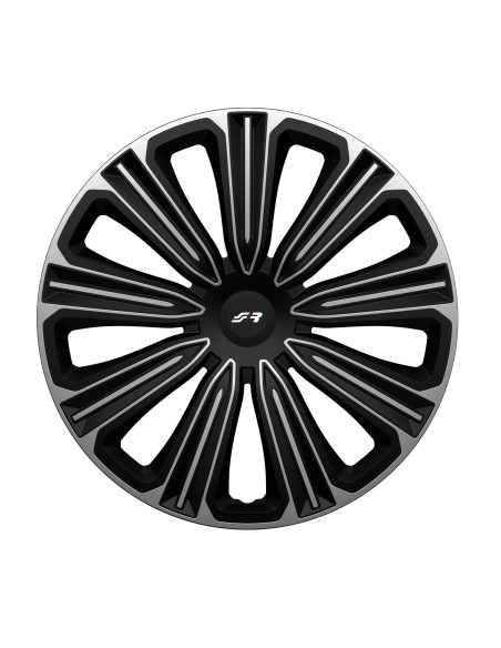 Set copricerchi universali Simoni Racing Rosso Silver Black 16