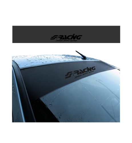 Fascia parasole adesiva removibile 150x24cm nera opaca Simoni Racing