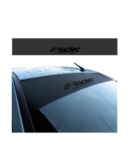 Fascia parasole adesiva removibile 150x24cm nera opaca Simoni Racing