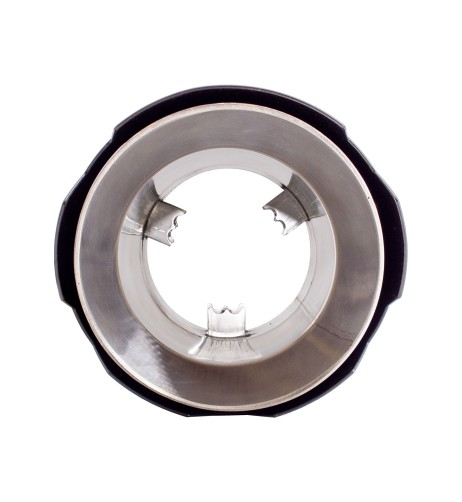 Terminale scarico universale inox nero singolo rotondo inclinato 76mm TRX 1