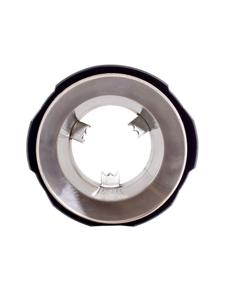 Terminale scarico universale inox nero singolo rotondo inclinato 76mm TRX 1
