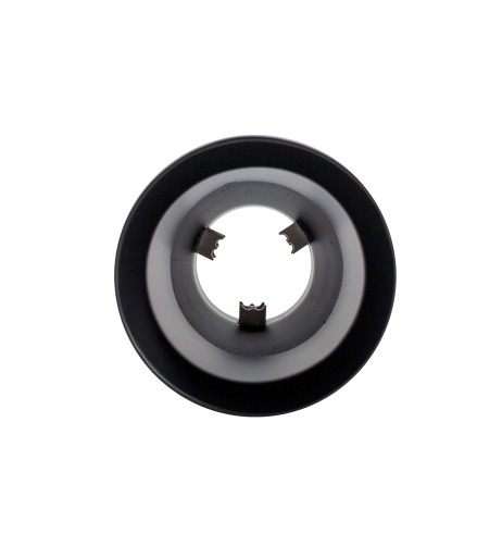 Terminale scarico universale inox nero singolo rotondo inclinato 76mm TRX 1