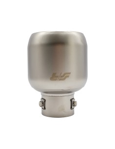 Terminale scarico universale inox satinato singolo rotondo dritto 63mm TRX 2