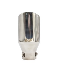 Terminale scarico universale inox singolo rotondo inclinato 63mm TRX 126 2