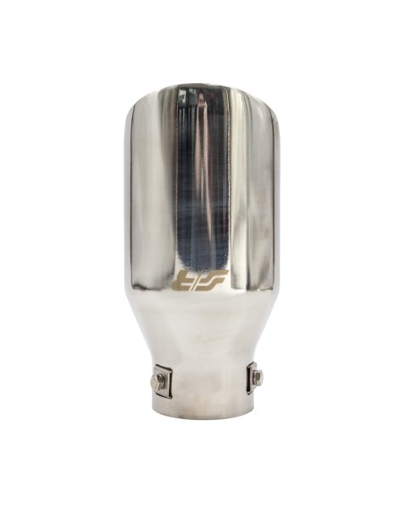 Terminale scarico universale inox singolo rotondo inclinato 63mm TRX 126
