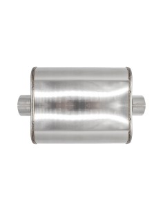 Silenziatore universale inox uscita rotonda dritta 76mm centrale ESR11 2