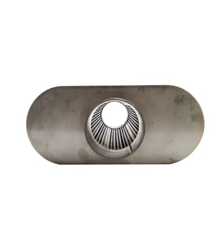 Silenziatore universale inox uscita rotonda dritta 76mm centrale ESR11