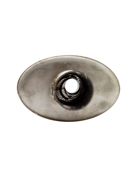 Silenziatore universale inox uscita rotonda dritta 63mm centrale offset ESR