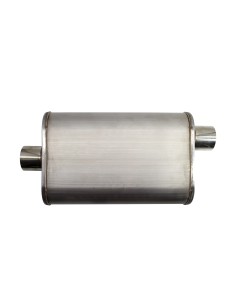 Silenziatore universale inox uscita rotonda dritta 63mm centrale offset ESR 2