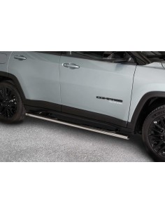 Pedane laterali ovali inox lucido Jeep Compass dal 2017