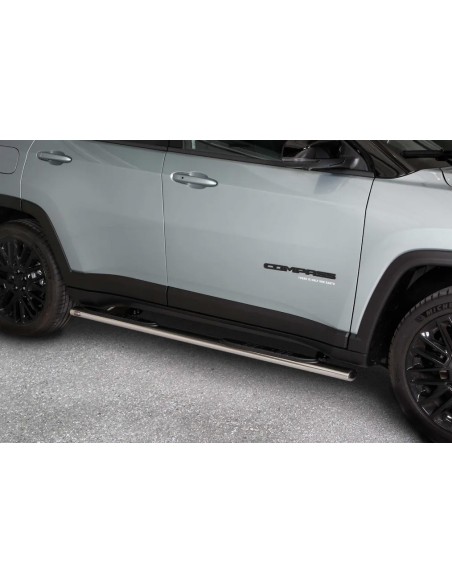 Pedane laterali ovali inox lucido Jeep Compass dal 2017
