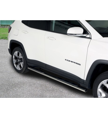 Pedane laterali ovali inox lucido Jeep Compass dal 2017