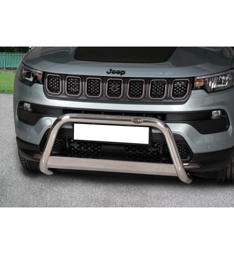 Bull Bar protezione anteriore inox lucido 60mm Jeep Compass dal 2017