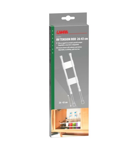 Barre estensibili anticaduta blocca oggetti in armadi e pensili 26 43cm