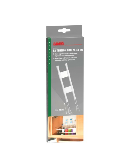 Barre estensibili anticaduta blocca oggetti in armadi e pensili 26 43cm