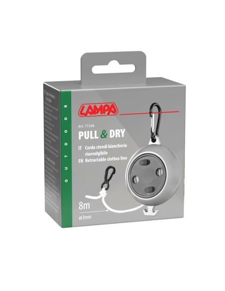Corda stendi biancheria riavvolgibile 8m 3mm