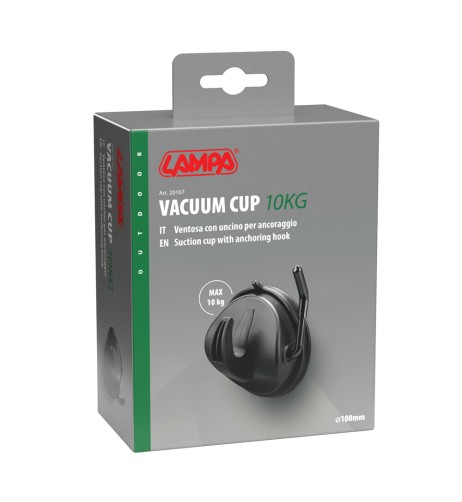 Ventosa con uncino per ancoraggio 100mm 10kg
