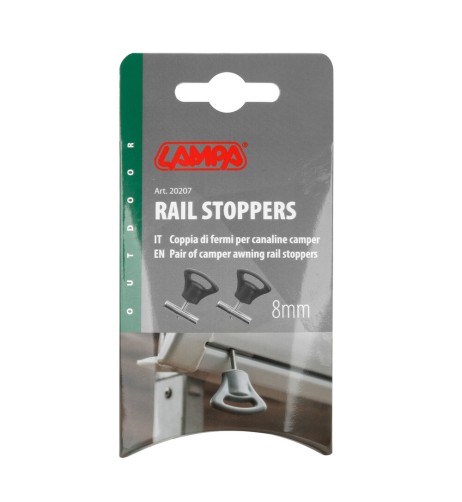Coppia di fermi per canaline camper 8mm