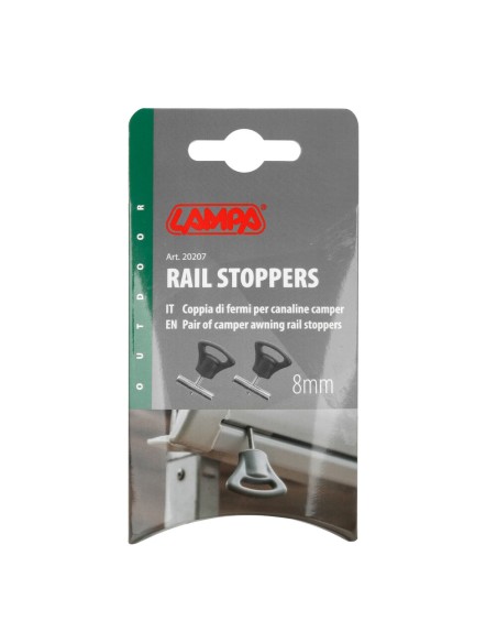 Coppia di fermi per canaline camper 8mm