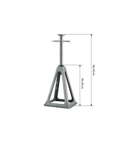 Coppia di martinetti stabilizzatori in alluminio regolabili 280 430mm