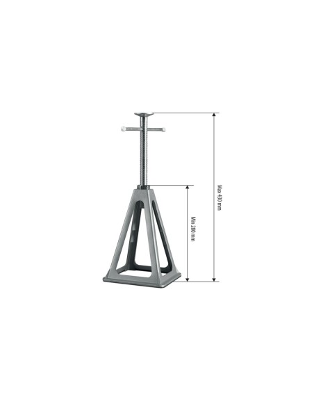 Coppia di martinetti stabilizzatori in alluminio regolabili 280 430mm