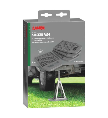 Set 4 pz piastre di supporto e livellamento con maniglia