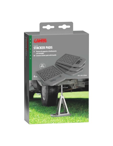 Set 4 pz piastre di supporto e livellamento con maniglia