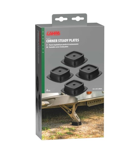 Set 4 pz piastre impilabili per piedini di stazionamento