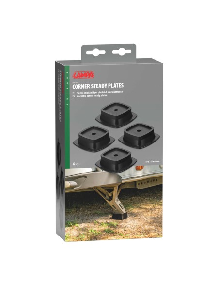 Set 4 pz piastre impilabili per piedini di stazionamento