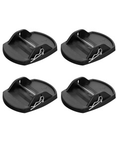 Set 4 pz basi per piedini di stazionamento con perno metallico